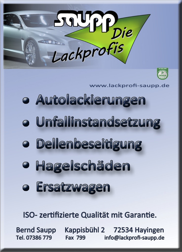 Unterstützer des SFP Hayingen: Saupp - die Lackprofis